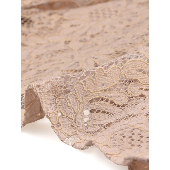 Floral Lace Shrug Work Crop Cardigan Wedding Guest Elegant Bolero Pink - Picture 5 of 6